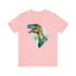 Stained Glass Velociraptor - Short Sleeve Tee Pink